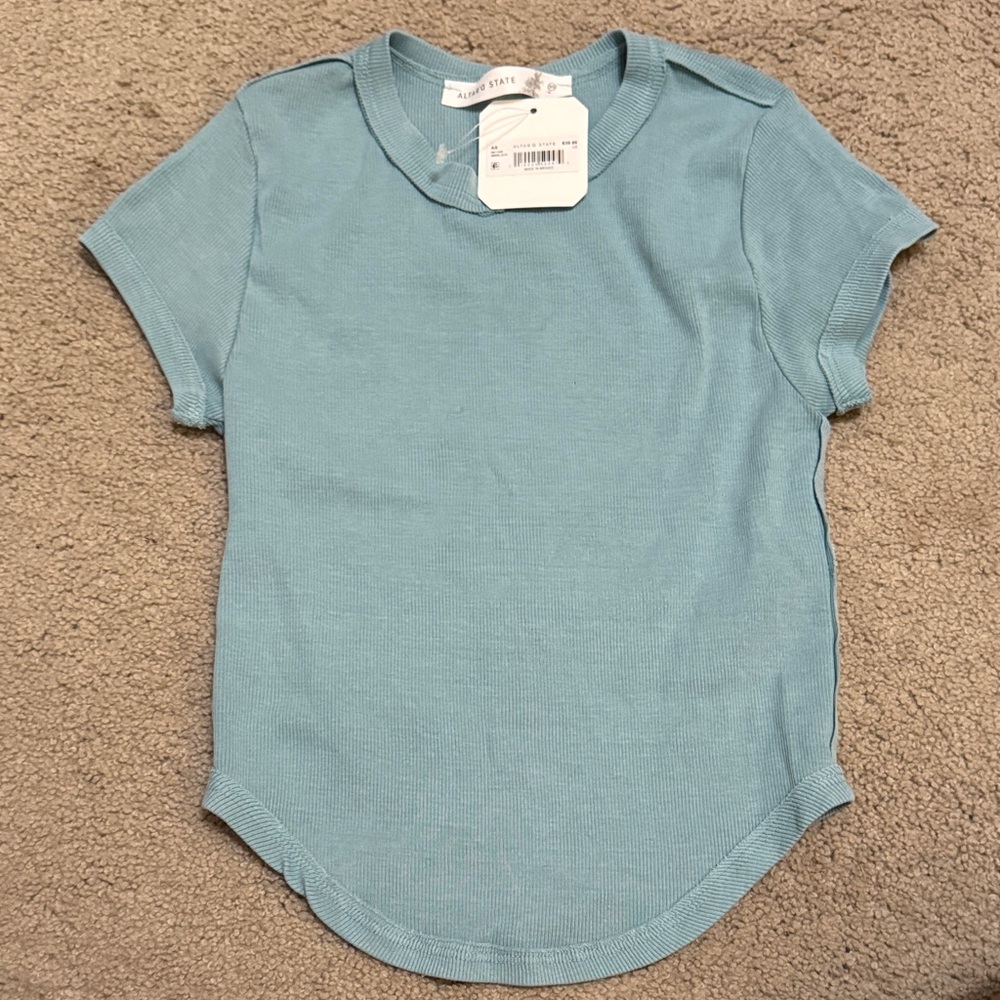 Altar'd State Seafoam Short Sleeve Tee